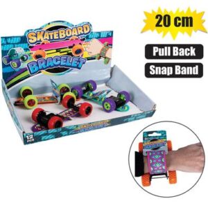 Novelty Slap Band P/b Skateboard 20cm