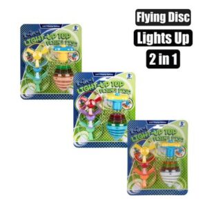 Novelty Flashing Spinning Top/discs 12cm
