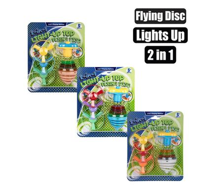 Novelty Flashing Spinning Top/discs 12cm