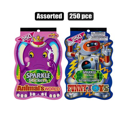 Sticker Book Sparkle 250-piece Assorted