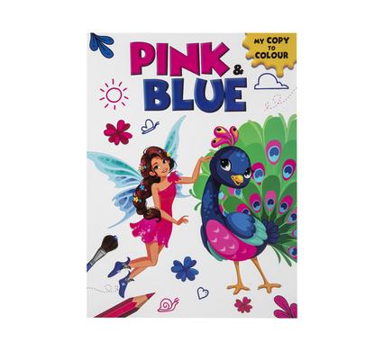 & Copy Pink Blue Colouring Book