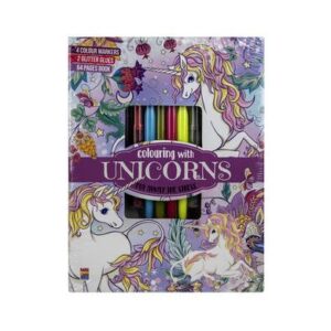 With Unicorns Colouring Book