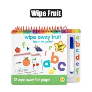 Book Educational Dry Wipe Fruit
