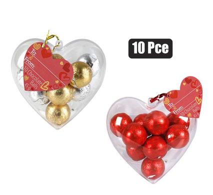 Sweet Choc Rp 10-piece Balls in Heart 45g Md