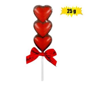Kayleys Sweet Choc St Valentine 3 Heart Lolly(t)