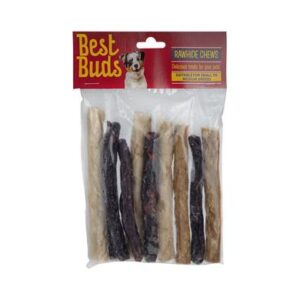 Best Buds Pet Dog Rawhide Chew Thin pack-8
