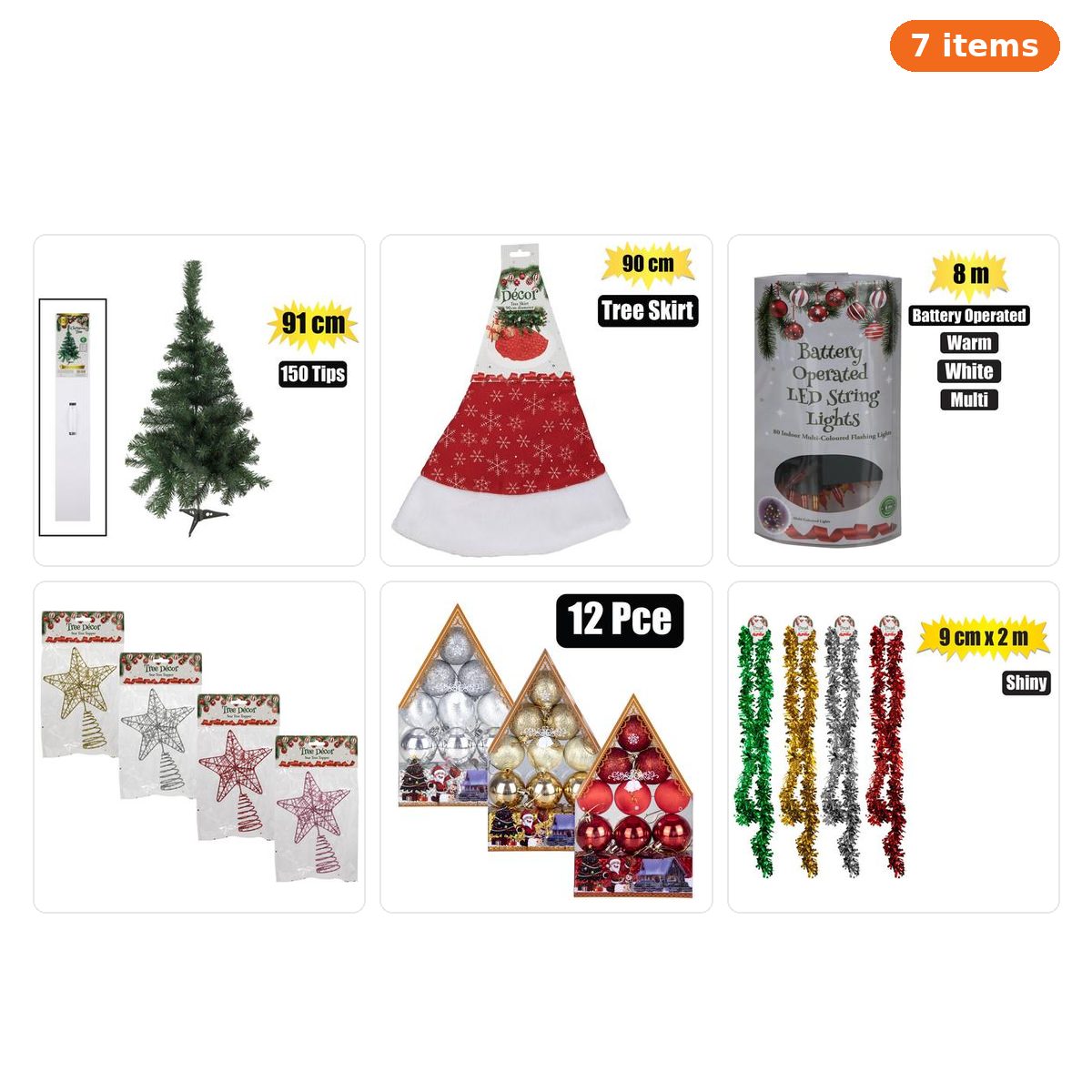 Deluxe 91cm Tree Trim Pack